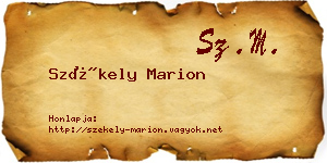 Székely Marion névjegykártya